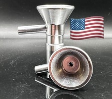 14mm Aluminum Metal SILVER bowl slide  water pipe bong Unbreakable picture