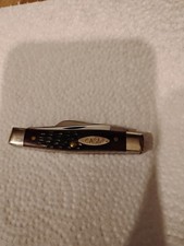 VINTAGE 60s-80s CASE SMALL STOCKMAN KNIFE BROWN JIGGED DELRIN NEW OLD STOCK  picture