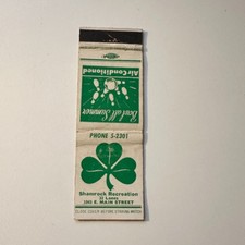 Shamrock Recreation 32 Lanes 1065 E Main Street Vintage Matchbook Cover 5MB126-1 picture