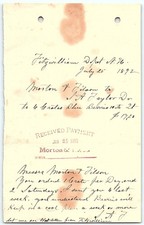 Vintage 1892 NH berry bill & letter (Morton & Filson) picture