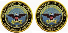 DOD Department of Defense Embroidered Military Patch  - 2PC-4.0 inch iron on Sew picture