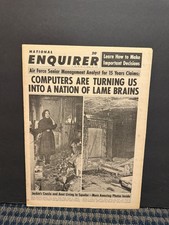 1972 Jan 23rd National Enquirer Newspaper, Computers/Nation Lame Brains (VRN10J picture