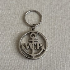 Vintage Keychain Veuve Clicquot Champagne Key Ring Metal Fob VCP ANCHOR LOGO picture