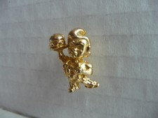 Vintage Shoney's  Bob's Big Boy Restaurant Gold Tone Hat Lapel Pin / Tie Tack picture