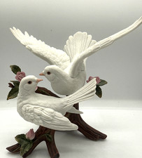 Lenox Love's Promise Doves Roses Porcelain Figurine 1991 w/ Original Box Vintage picture