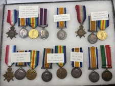WWI BRITISH 1914-14 Named Campaign Medal Sets picture