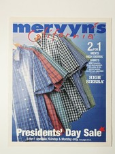 2001 Mervyn's Presidents Day Sale Circular February 32 Pages Vintage Levis Nike picture