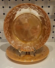 Set Of (2) Fire King Ware Peach Luster 9