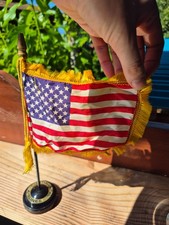 Vintage Continental Airlines Desk Flag American Flag picture