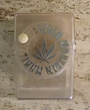 Vintage 70’s Clear & Silver  Mary Gin Seed & Stem Separator Tobacco Grinder  picture