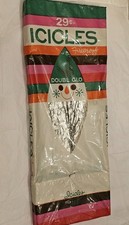 Vintage 1966 Doubl Glo Silver Lead Foil Metal Christmas Tree Tinsel Icicles picture