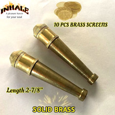 Inhale 2 PCS Solid Brass Sneak A Toke herb tobacco smoking pipe w brass screen picture