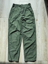 Vietnam Era vtg Cotton Sateen Utility Pant 1972 US Army Trousers sz 30x31 OG-107 picture