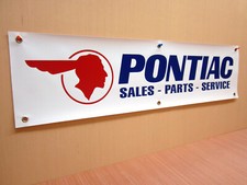 PONTIAC SALES PARTS SERVICE BANNER STREAMLINER CATALINA TRANS AM CHIEFTIAN GTO picture