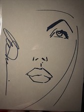 RARE SIGNED SKETCH BRIAN AZZARELLO OG SIGNED COMIC  ART ELEKTRA Sharpie On BKBRD picture