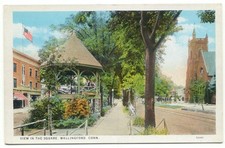Wallingford CT View Of The Square Postcard Connecticut picture