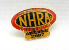 NHRA Member 2007 Drag Racing Race Hat Metal Enamel Pin National Hot Rod Assoc picture
