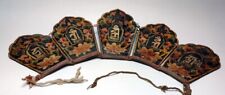 Tibet 1800s Old Antique Buddhist Painted Thangka Buddha Lama Crown Hat Mantra picture