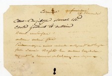 Antique French Revolutionary Era Handwritten Document Note Manuscript C. 1790s picture
