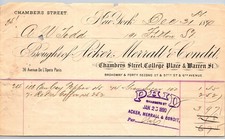 1890 New York Chambers St Acker Merrall & Condit Billhead Receipt picture