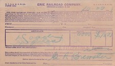 Erie Railroad Company Freight Delivery Newburgh NY Train Depot Vtg Postcard F28 picture
