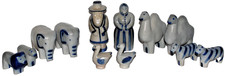 Eldreth Pottery Noah's Ark Figures Lot Of 12 Pennsylvania Salt Glaze Stoneware picture