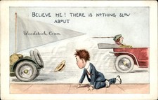 Woodstock CT Comic Boy on Road The Fairman Co. N.Y. c1910s Vintage Postcard picture