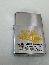 Zippo Caterpillar with D8 Dozer Design adv LC Morrison Dirt Contractor from 1963 picture