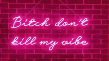 Bitch Don’t Kill My Vibe Pink Flex LED 32