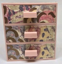 VINTAGE 1988 AVON FLORAL IMPRESSIONS 3 DRAWER JEWELRY CHEST  picture