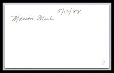 Marion Mack - Actress - 3x5 Card - Signed / Autograph (b) picture
