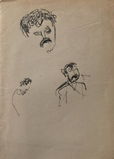 CHARLES KIFFER (1902-1992) ORIGINAL DRAWING GEORGES BRASSENS 1950 (254) picture