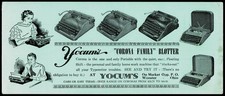 C1940s Yocum's Wooster Ohio Art Deco Smith-Corona Typewriter Advertising Blotter picture