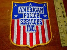 AMERICAN SERVICES police  collectible  OBSOLETE shoulder  PATCH BX AAA #3 picture