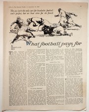Collier's The National Weekly 1925 Vintage Print Article Football Essay picture