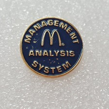 McDonald's Management Analysis System Lapel Pin Gold Tone Employee picture