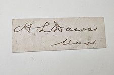 Guaranteed Original Henry L. Dawes Autograph Native American Indian Dawes Act picture