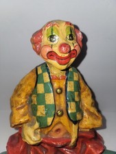 Vintage Signed Alvarez Mexico Paper Mache Clown Collectible picture