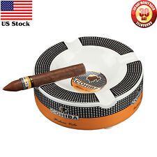 Outdoor Ceramic Cigar Ashtray 4 Cigars Holder Ash Round Gift White Home Big picture