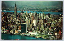 Postcard Panoramic View Of New York City Skyline New York picture