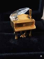 Retired Swarovski Crystal Memories Grand Piano Gold Plated Miniature picture