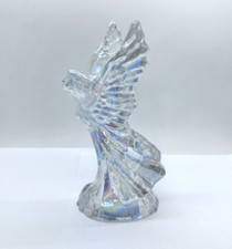 VTG Iridescent Art Glass Angel Candle Holder 6.5