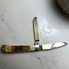 Case XX 6254 Trapper 2-Blade Pocketknife Bone Handle Stainless Slipjoint picture