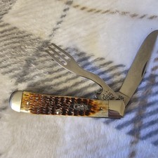 Vintage Case XX USA 6254 HBSS Hobo Trapper 2 Blade Jigged Bone NIB, +BOX, SHEATH picture