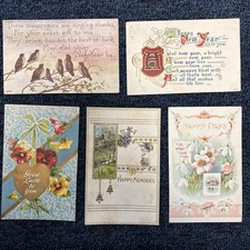 Antique Postcards Circa 1912 New Years, Happy Memories, Happy Days picture