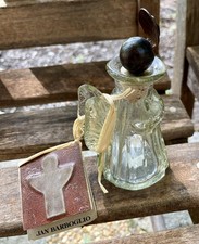 JAN BARBOGLIO Guardian Angel Decanter blown glass Bottle W/ Forged Metal Top 👼 picture