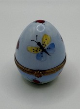 Rare Limoges France Limited Edition Egg Trinket Box HandPainted picture