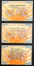 Lot of 6 Vintage 1940s HAPPY HEARTS CLUB Postcards - Faith - Hope -Truth - Peace picture