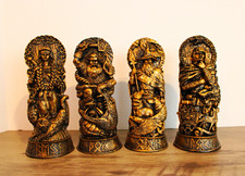 Norse Gods Statue Set of 4 Odin Thor Freya Loki Viking Mythology Figurine New picture