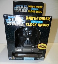 Vintage Star Wars Darth Vader AM/FM Clock Radio Micro Games of America 1995 NEW picture